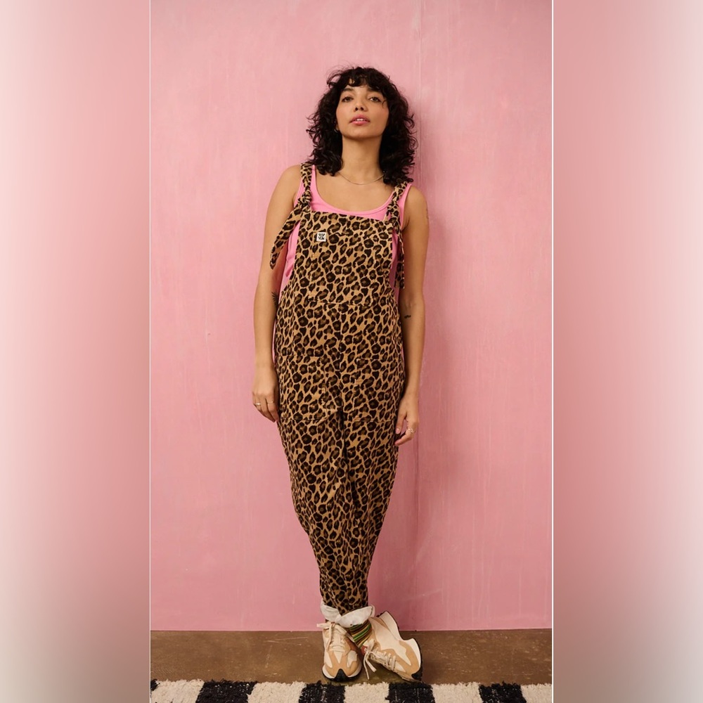 Lucy and Yak Dungarees Leo Print UK 16L/ US 12 NWT